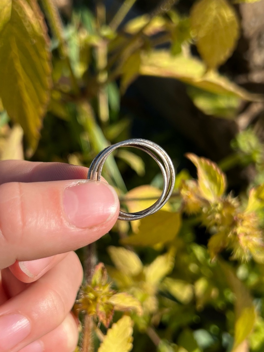 Vtg 925 Interlocking Rings - Picture 6 of 10